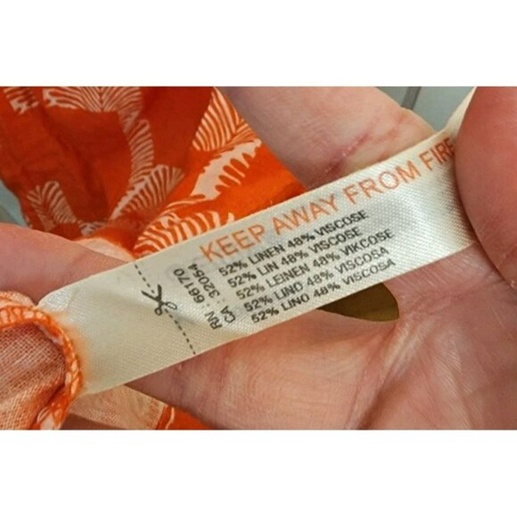 NWT Size Medium By Anthropologie The Aliza Strapless Linen Midi Dress Tropical - Picture 6 of 8